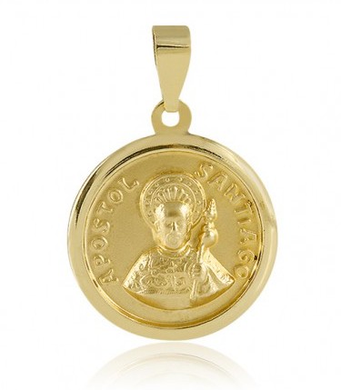 Medalla de oro plata medalla de santiago apostol busto recort